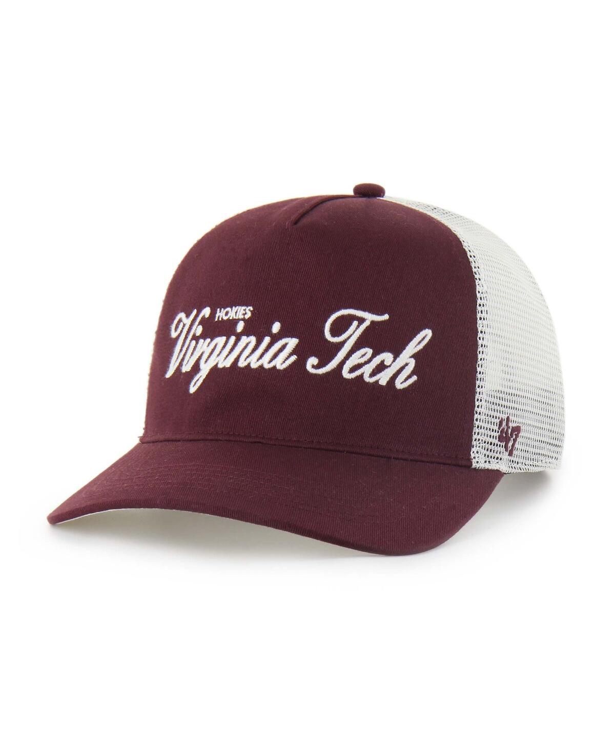 47 Brand Men's And Women's Maroon Virginia Tech Hokies Contemporary Basics Foundation Trucker Hitch Adjustabl In Burgundy