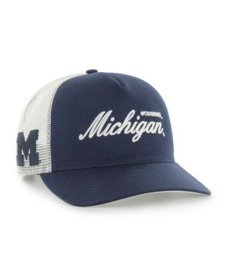'47 Brand - Men's and Women's Navy Michigan Wolverines Contemporary Basics Foundation Trucker Hitch Adjustable Hat