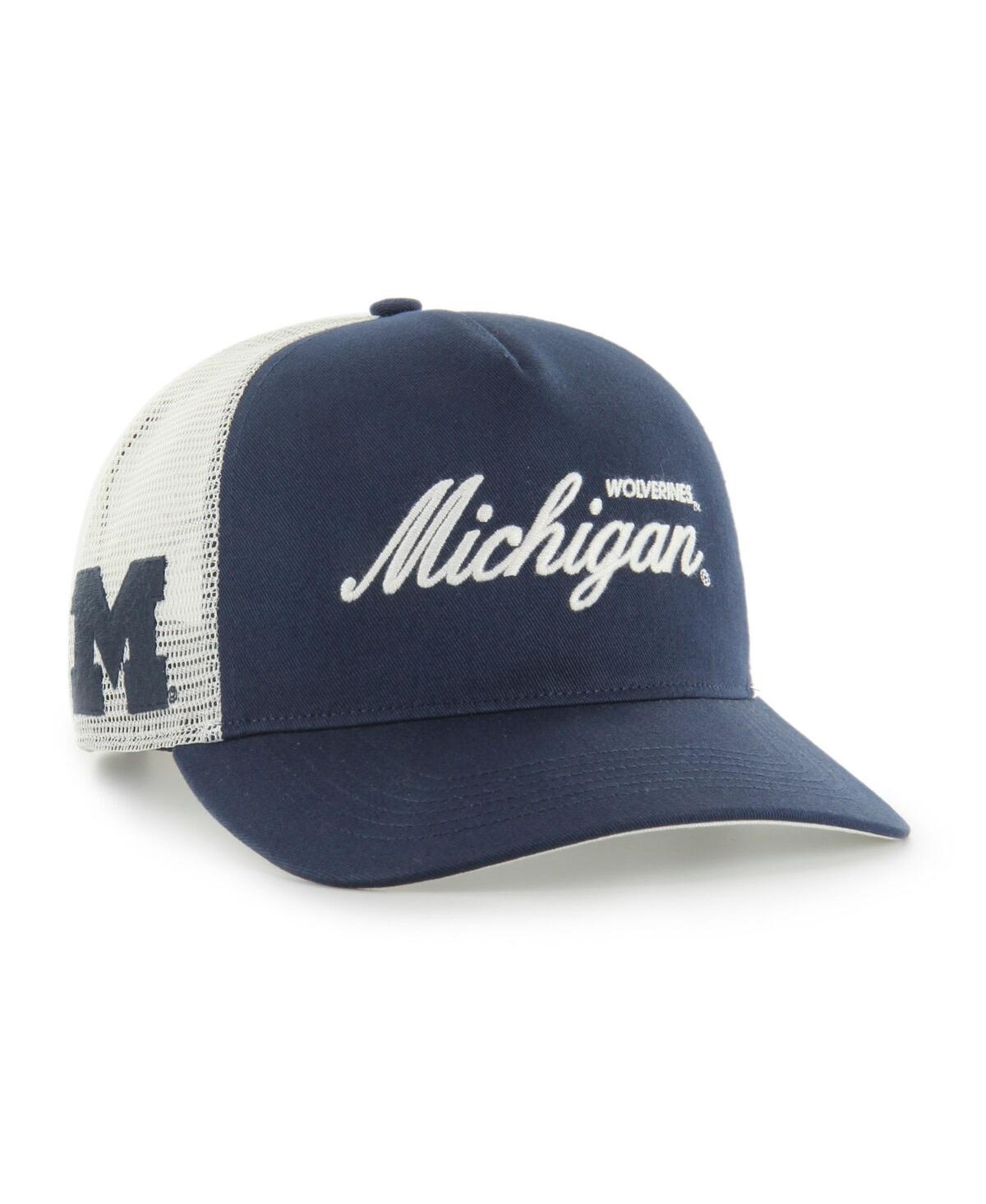 47 Brand Men's And Women's Navy Michigan Wolverines Contemporary Basics Foundation Trucker Hitch Adjustable H In Blue