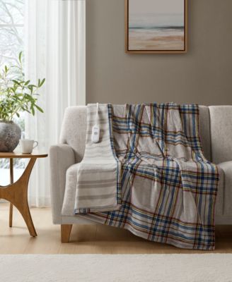 Heated Novelty Reversible Printed Electric Plush Throw, 50" x 60"