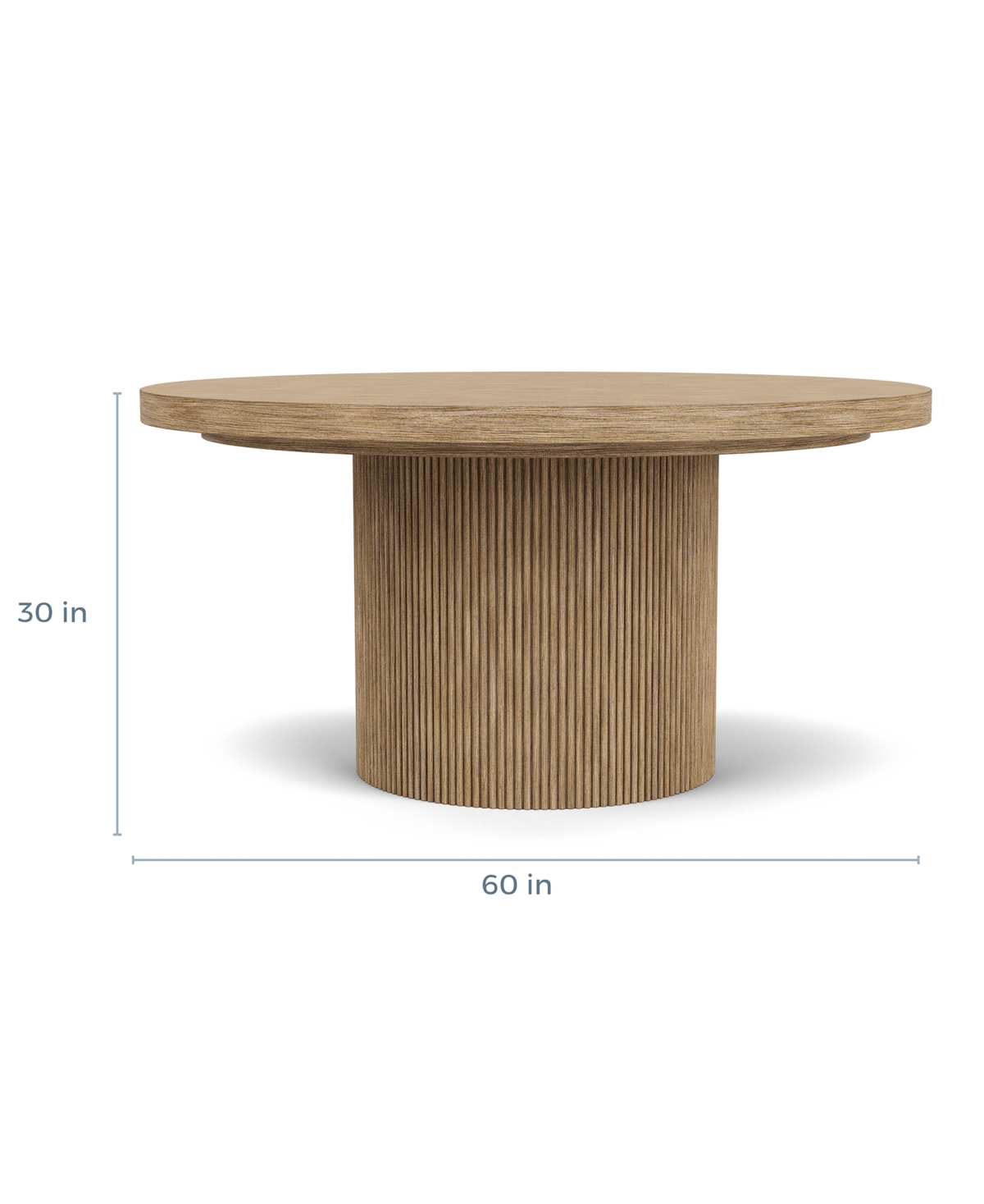 Macy's Frandlyn Round Dining Table In Brown