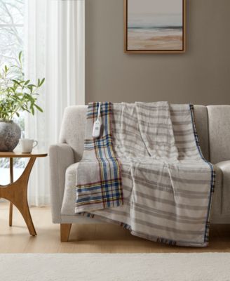 Heated Novelty Reversible Printed Electric Plush Throw, 50" x 60"