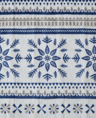 Heated Novelty Reversible Printed Electric Plush Throw, 50" x 60"