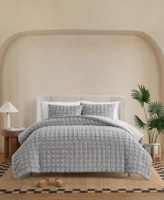 Denai Faux Fur Reversible 3-Pc. Comforter Set, Full/Queen