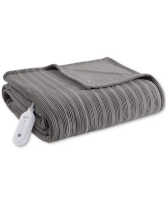 Heated Textured Fleece Blanket, Twin