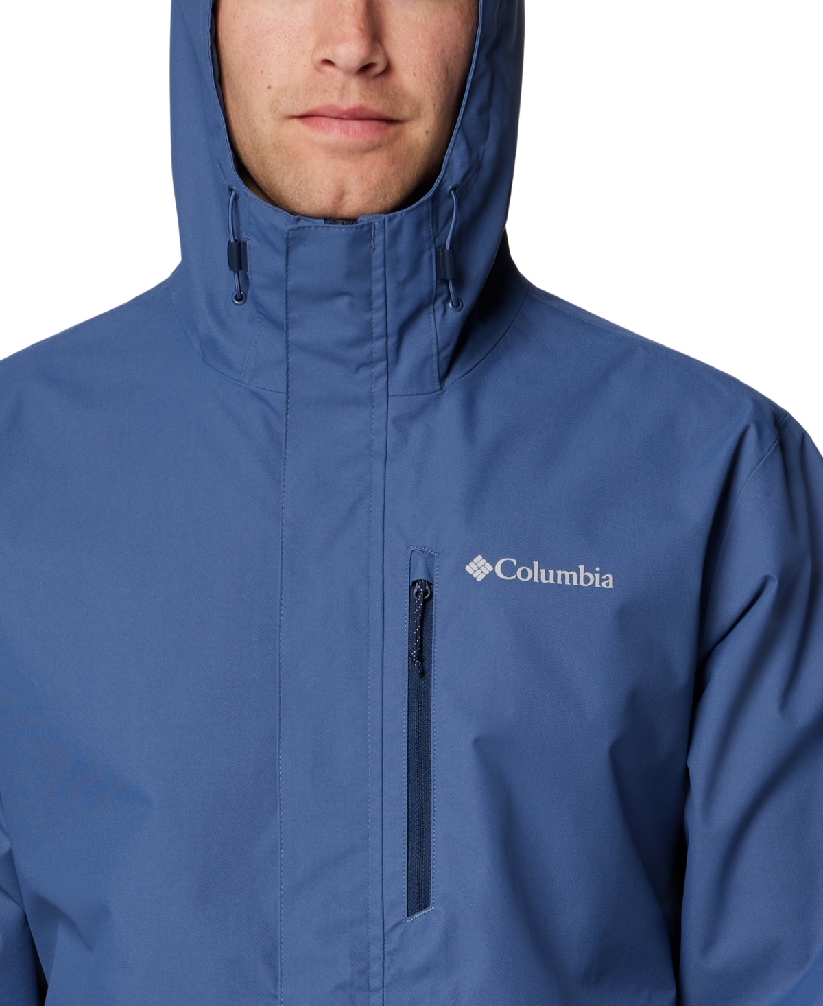 Columbia Boundary Springs Waterproof Rain Jacket In Blue