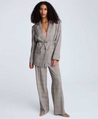 Women's Plaid Blazer