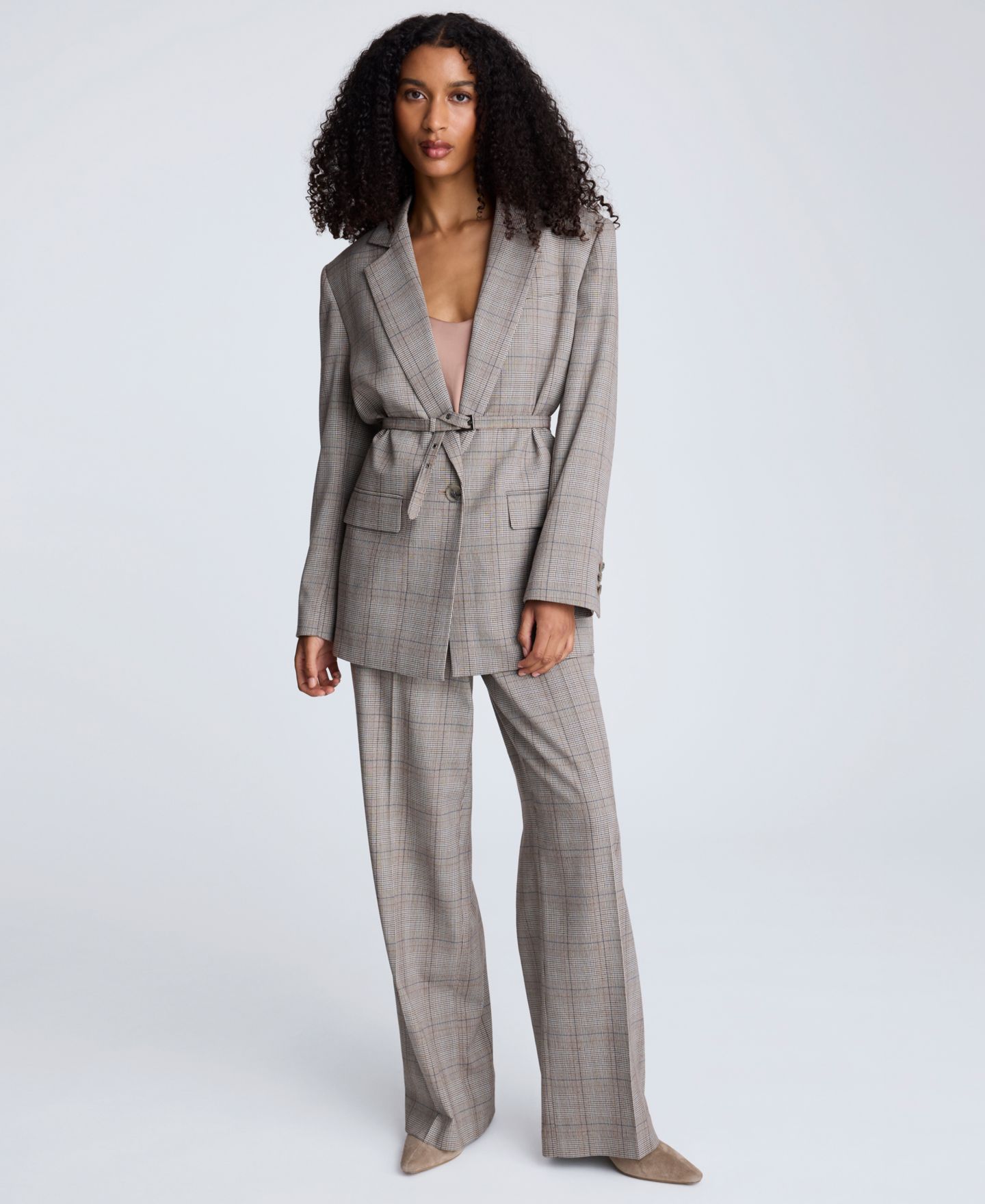 Женский пиджак Kenneth Cole Plaid Blazer, цвет: Оловянный зелёный разноцветный — фото 4
