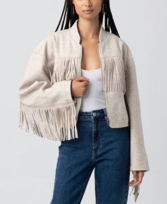 Women's Fringe Bomber Jacket