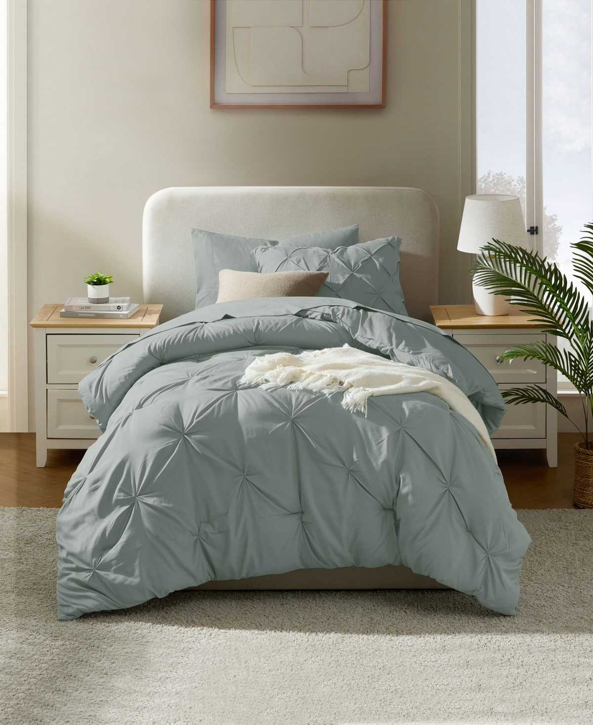 Nestl Luxury Soft Pinch Pleat 5-pc. Comforter Set, Twin In Blue