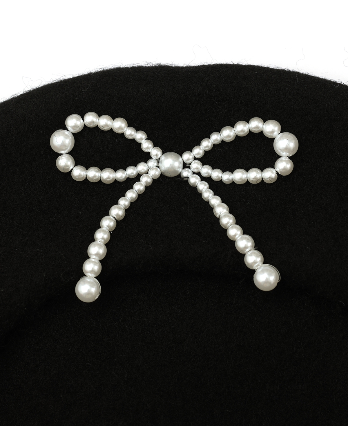 kate spade new york Pearl Bow Felt Beret