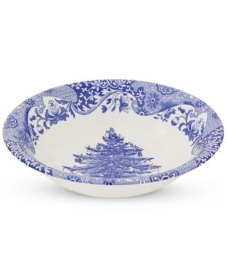 Blue Italian Christmas Cereal Bowls, Set of 4