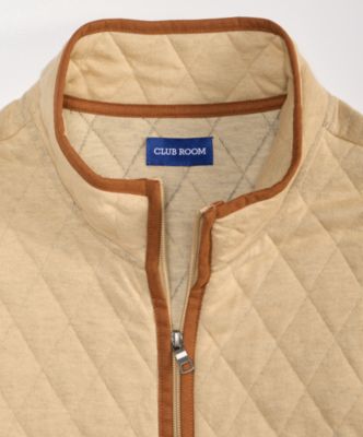 Men's Quilted Full-Zip Mock Neck Sweatshirt, Macy's Exclusive