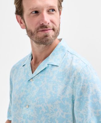 Men's Copen Short Sleeve Floral Print Button-Front Camp Shirt, Macy's Exclusive