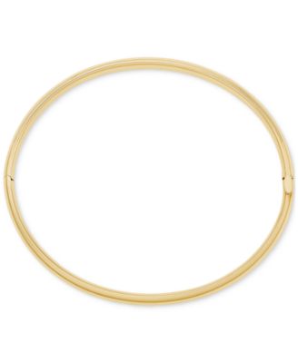 14k Gold Polished Hinge Bangle Bracelet 