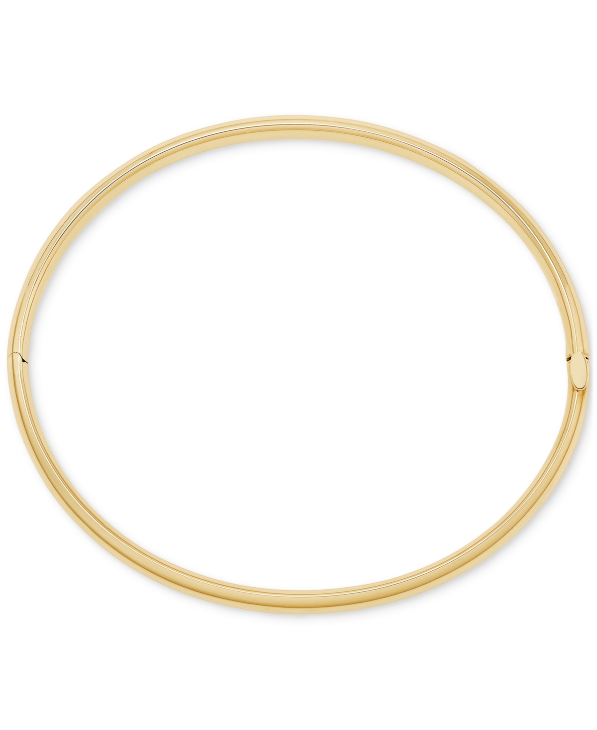 Macy's 14k Gold Polished Hinge Bangle Bracelet In Gold