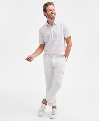 Men's Short Sleeve Paisley Pima Cotton Polo Shirt, Macy's Exclusive