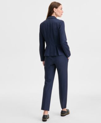 Liverpool Los Angeles Blazer Mock Neck Top Pants In Blue
