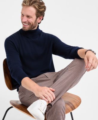 Men's Merino Wool Blend Turtleneck Sweater, Created for Macy's 