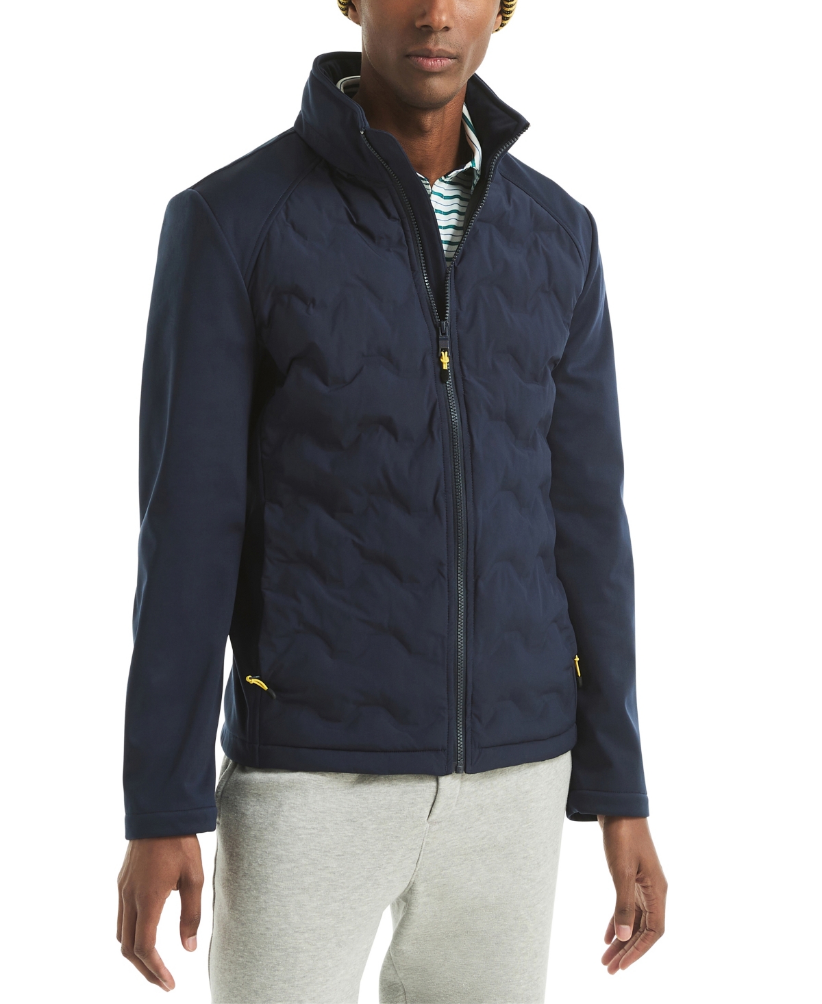 Nautica Men's Gold Hybrid Lightweight Jacket In Blue