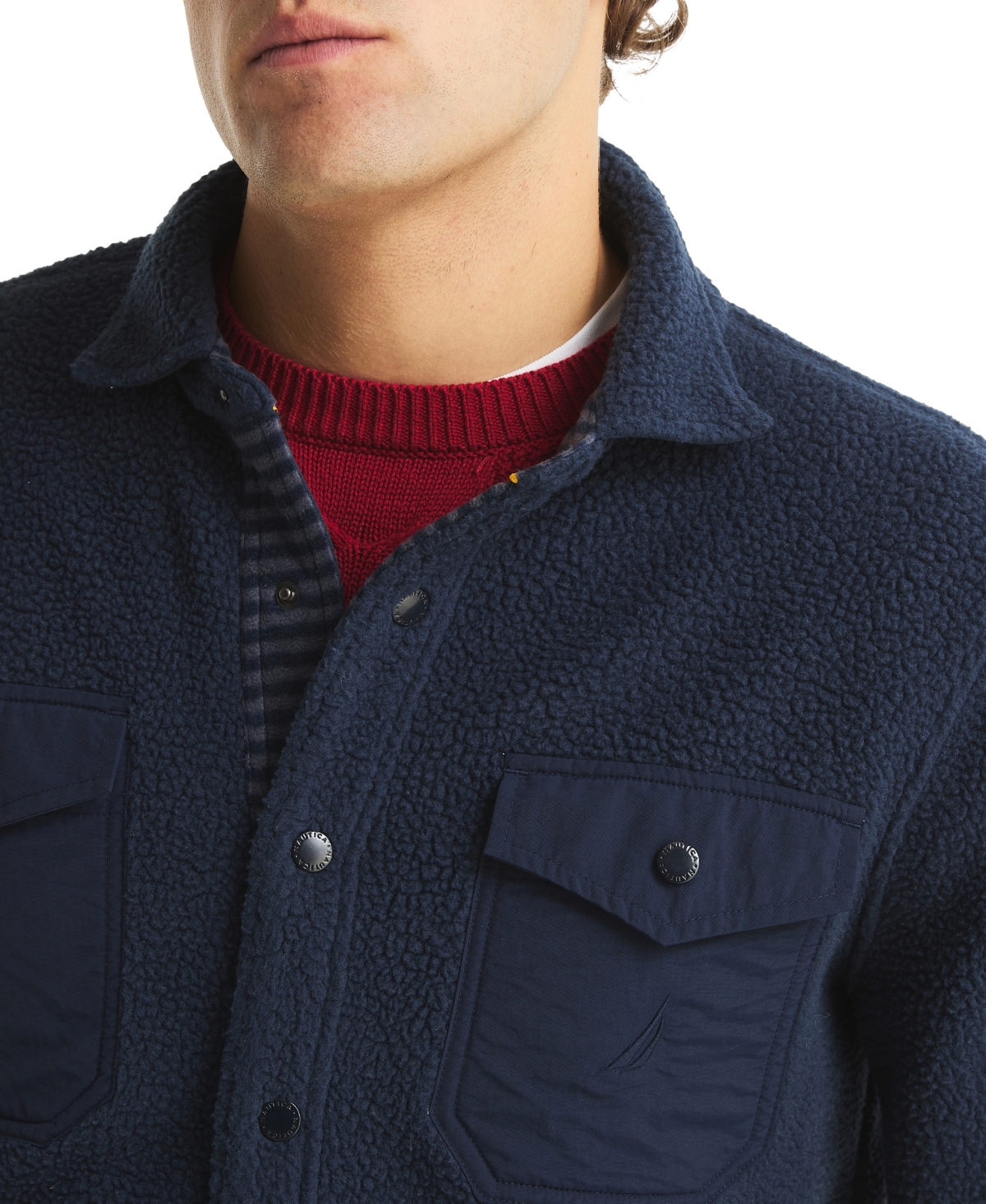 Nautica Men's Long Sleeve Snap Shirt
