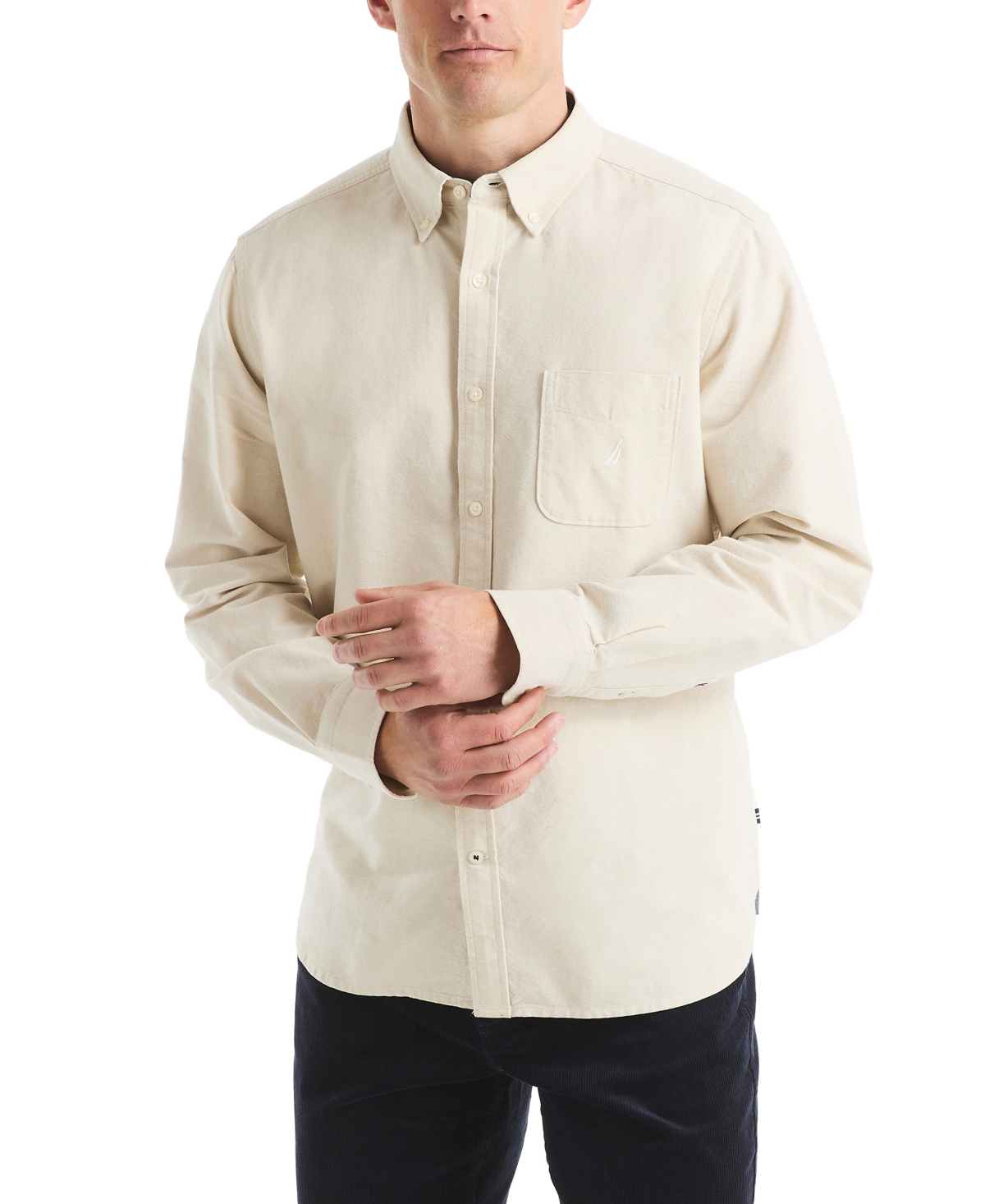 Nautica Mens Oxford Shirt In White