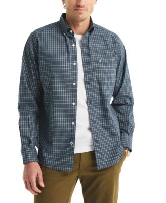 Nautica - Men's Plaid Print Long Sleeve Shirt
