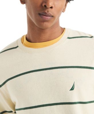 Men's Performance Striped Crewneck Sweater