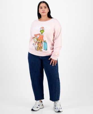 Trendy Plus Grinch Crewneck Long-Sleeve Sweatshirt