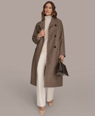 Women's Buttoned Maxi Wool-Blend Coat