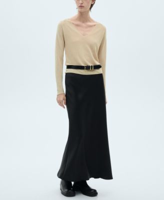 Women's V-Neck Lurex Sweater