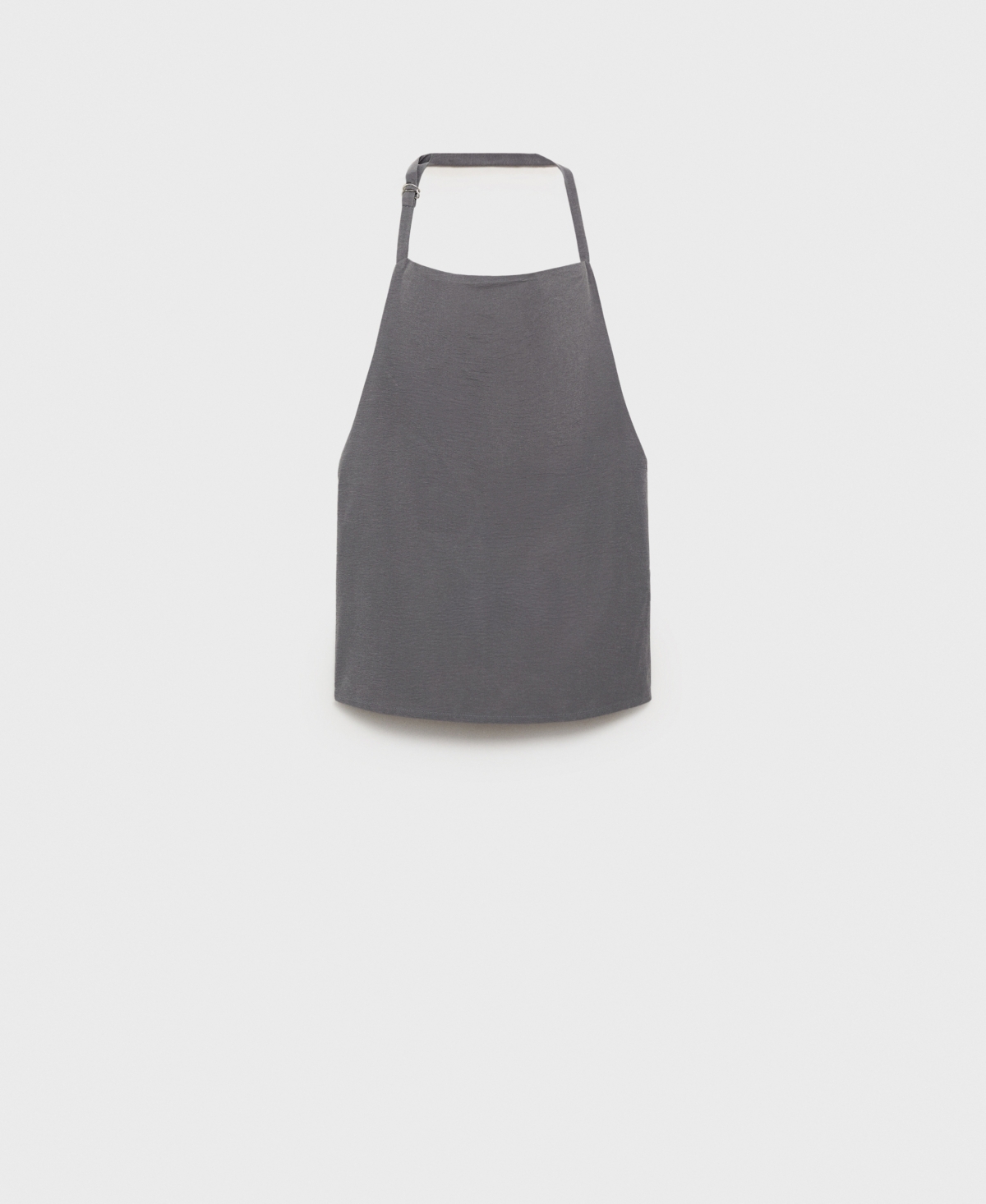 Mango Drape Halter Top In Gray