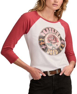 Lucky Brand - Women's Grateful Dead Rose Raglan Crewneck T-Shirt