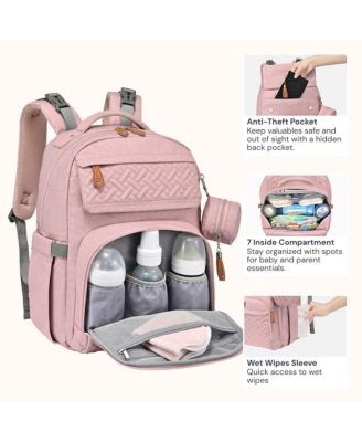 Kids Diaper Bag Backpack Versatile Bag Travel Mummy Bag with Changing Pad & Accessories