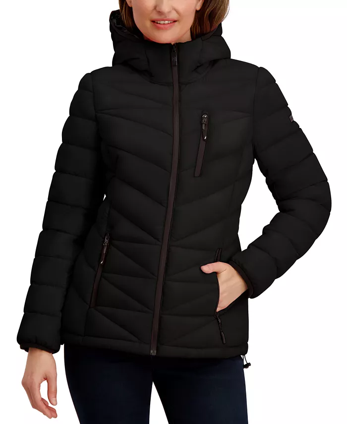 Women's Hooded Zip-Front Puffer Coat - thumbnail 8