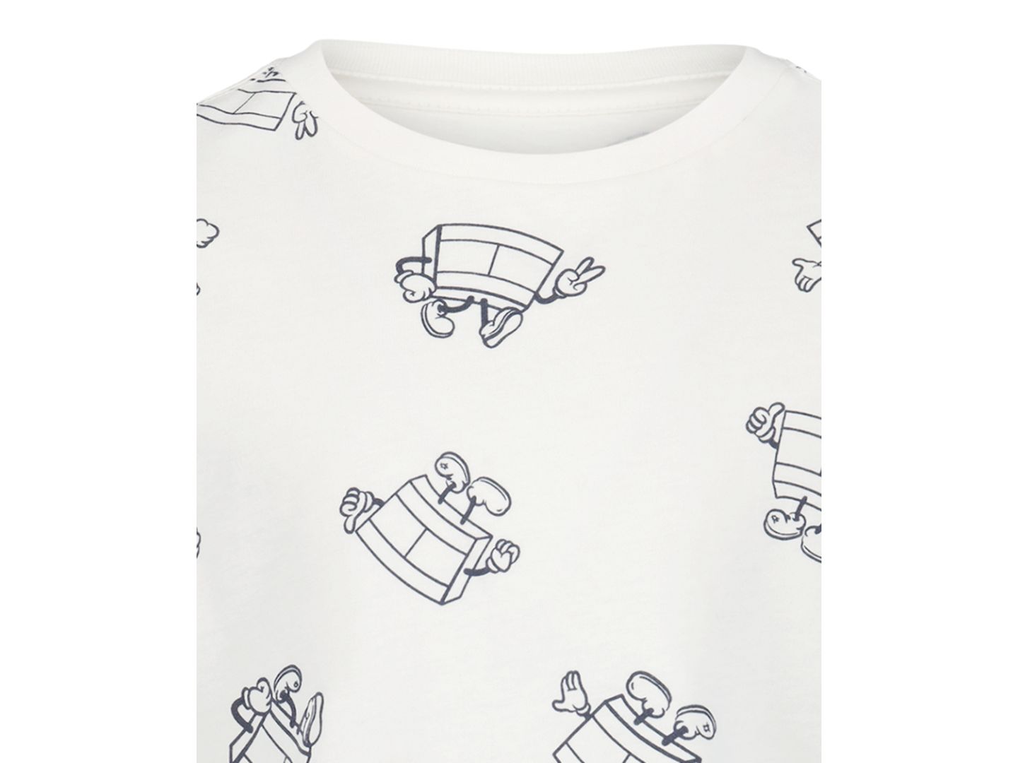 Футболка Tommy Hilfiger Allover Mascot Print T-Shirt для мальчиков, цвет: Белый — фото 3