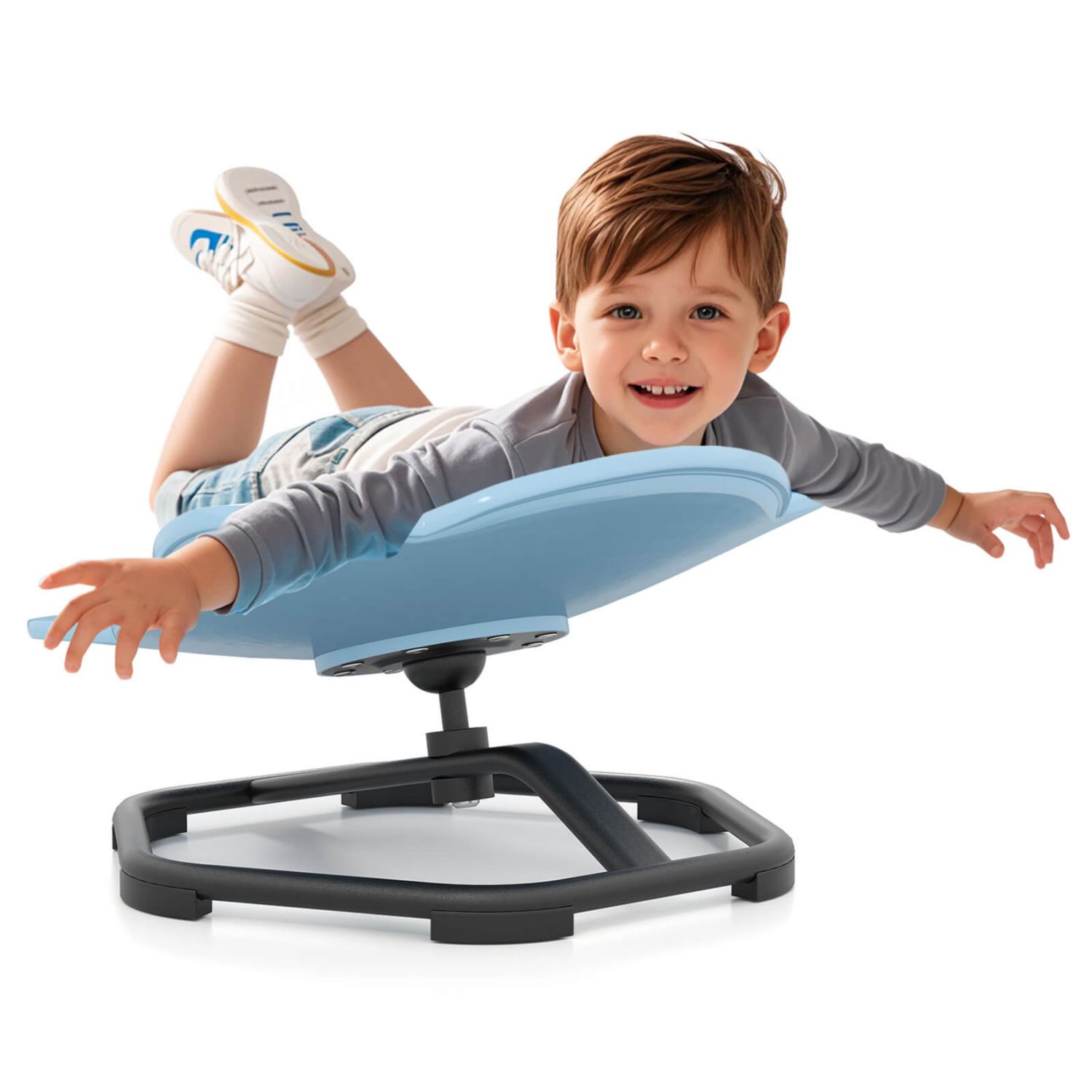 Kids Sensory Swivel Chair with Non-Slip Metal Base