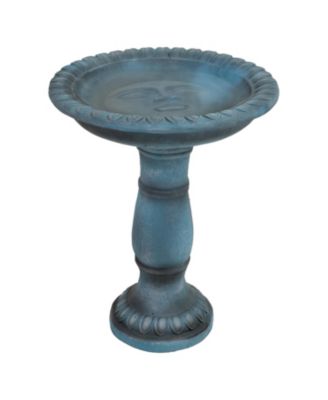 Outdoor Glass Fiber Reinforced Concrete Patio Garden Façade du Soleil Bird Bath - 26"