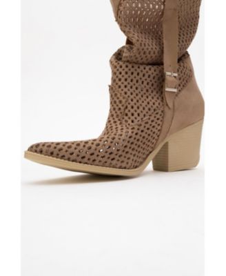 Larry Elasticated Block Heel Boot