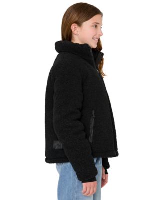 Big Girls' Sherpa Moto Jacket
