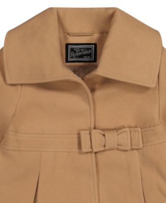 Toddler and Little Girls Bow Waist Princess Coat