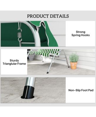 3-Person Porch Swing with Adjustable Canopy, & Stripe