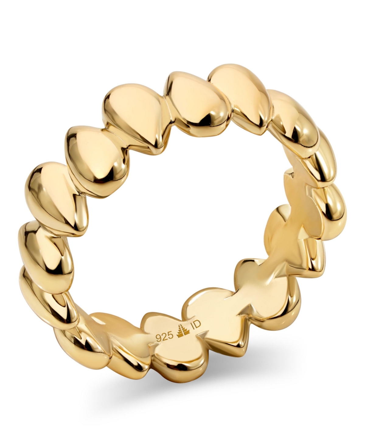 Devata Teardrop Eternity Band Ring in Gold Plated Sterling Silver