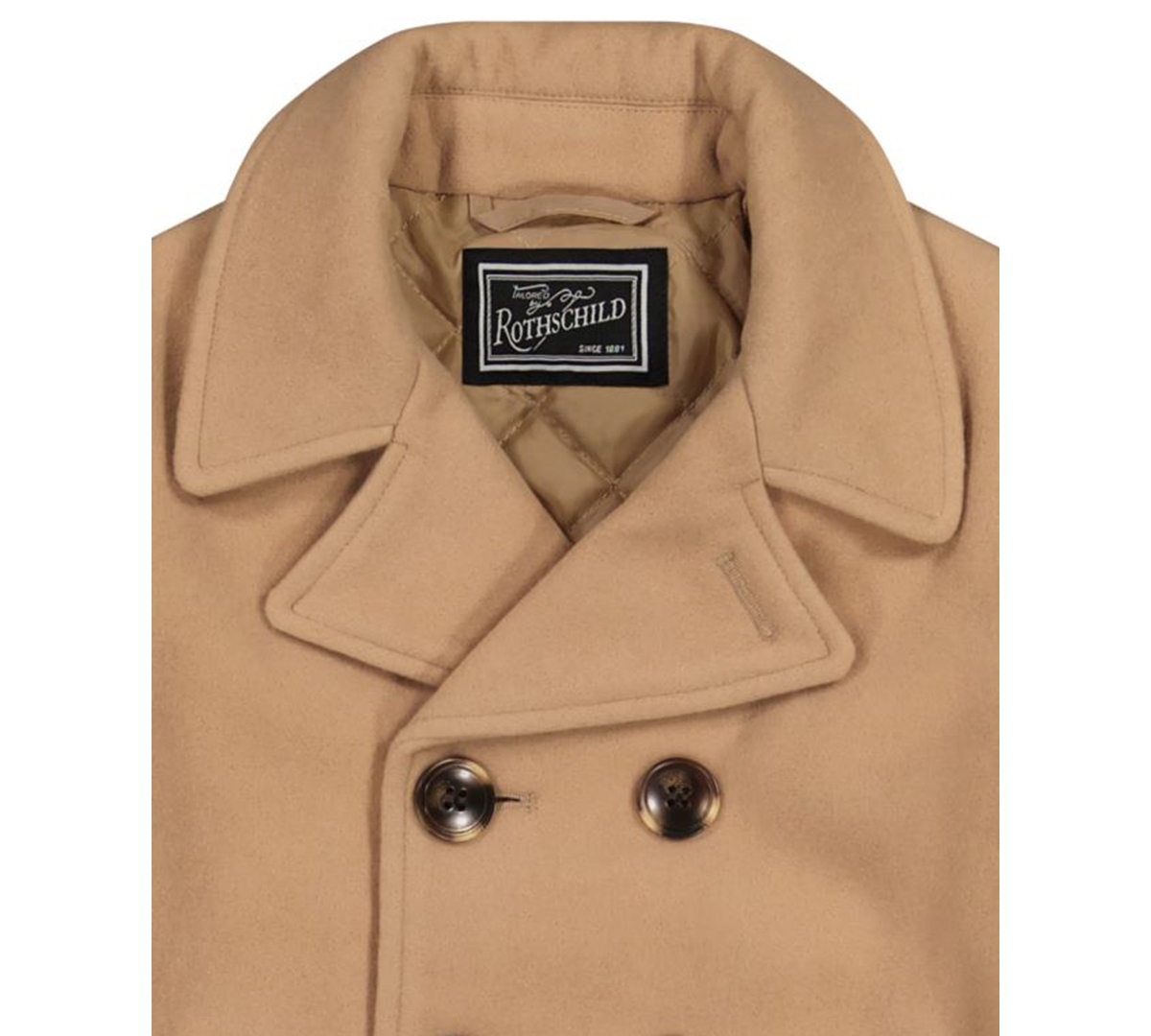 S Rothschild & Co Toddler And Little Boy Double Breasted Peacoat In Brown