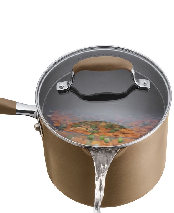 Anolon Advanced Bronze Hard Anodized 3Qt. Saucepan with Lid, Created