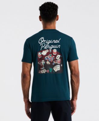 Men's Graphic Poker Scene Short Sleeve Jersey T-Shirt