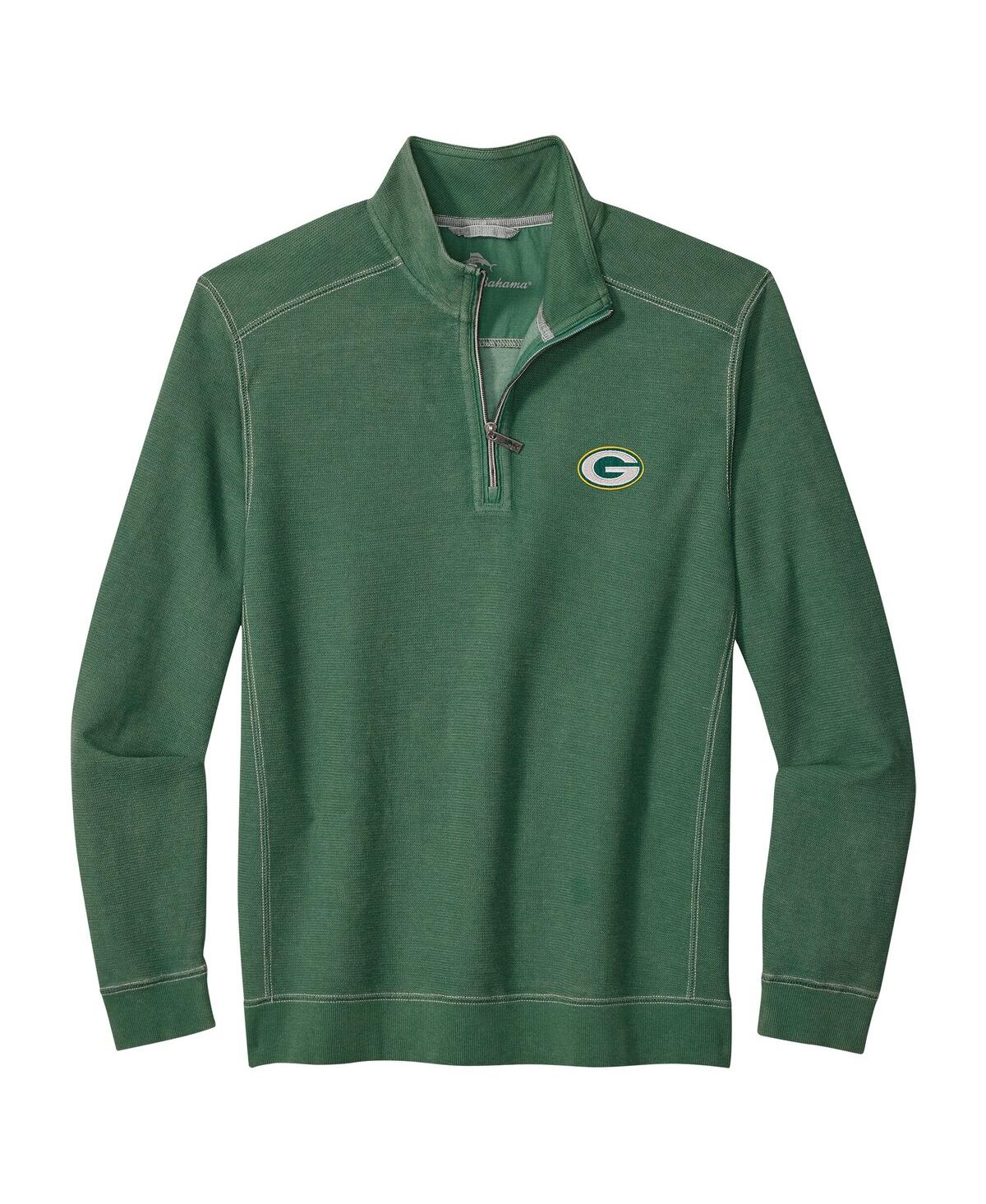 Tommy Bahama Men's Green Green Bay Packers Sport Tobago Half-zip Jacket In Green