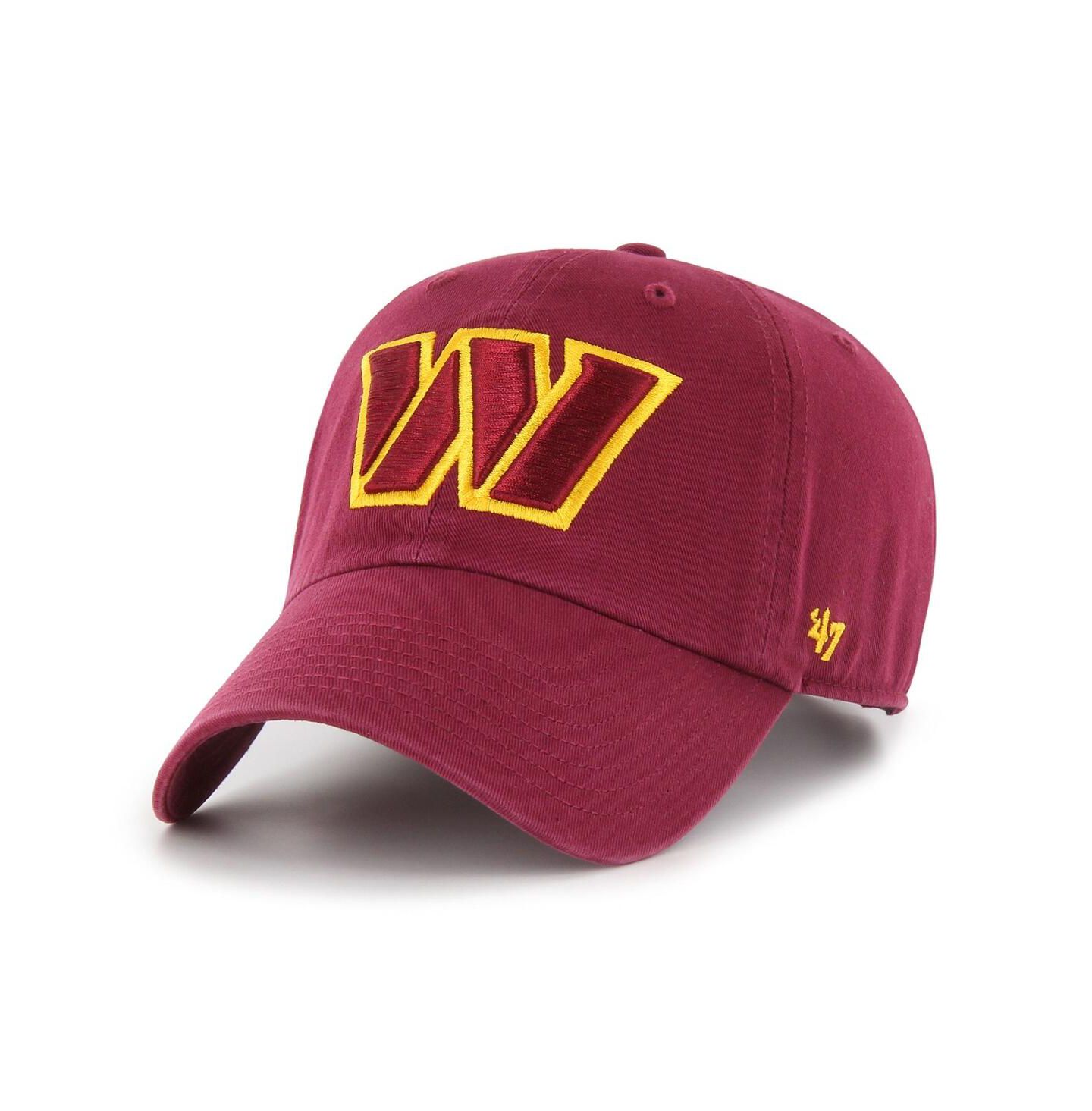 Мужская кепка '47 Brand Burgundy Washington Commanders Cleanup Adjustable Hat — фото 1
