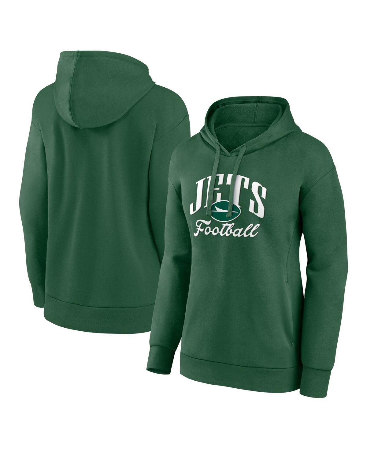 Fanatics Women's Green New York Jets Victory Script Pullover Hoodie In Green