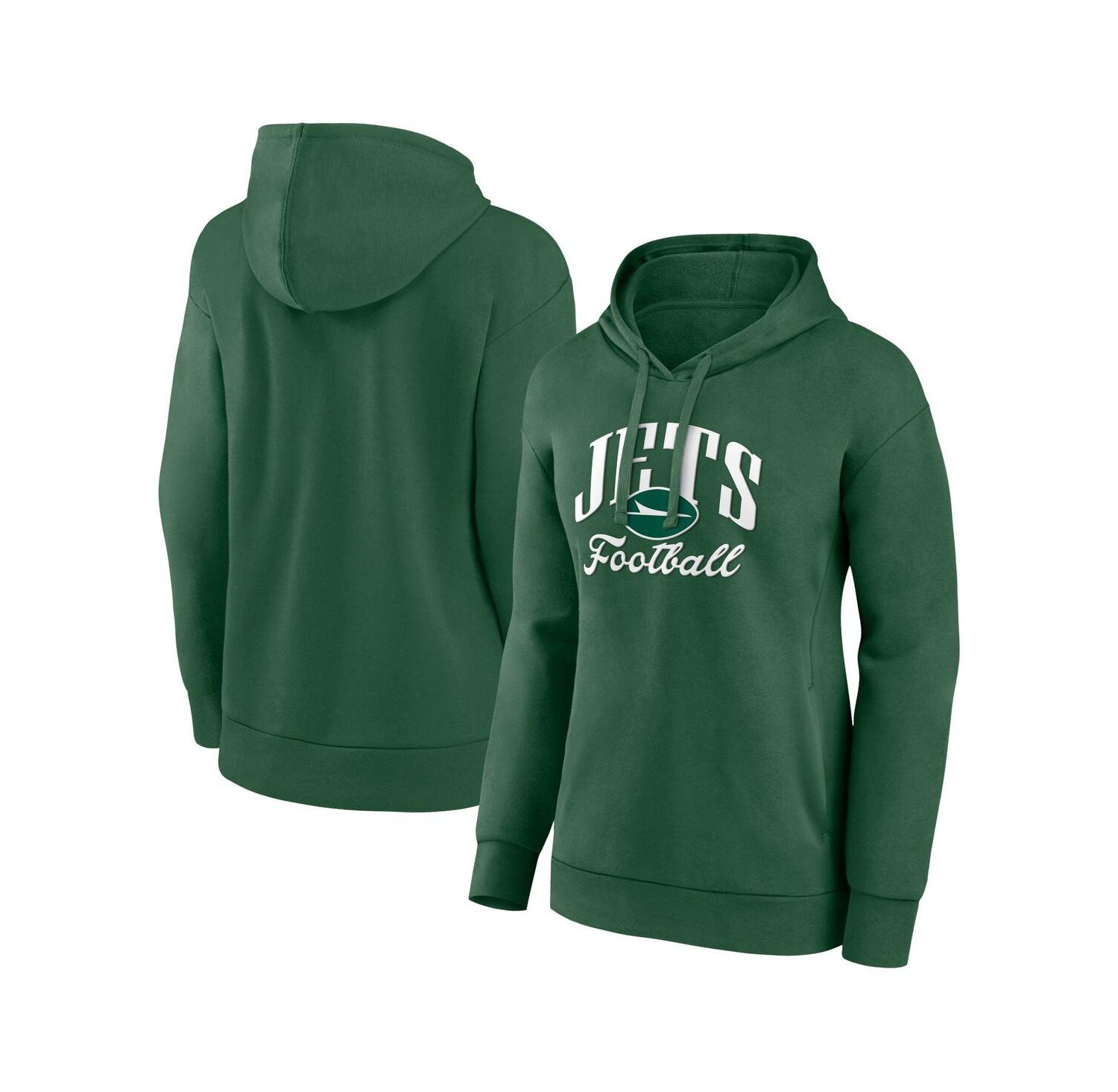 Women's Green New York Jets Victory Script Pullover Hoodie